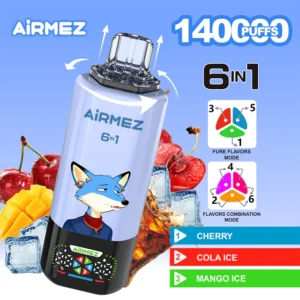 Airmez Fox 6v1 140K - detailný pohľad na moderný dizajn a ovládanie príchutí