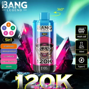 Bang Legend 120K - kompletný balíček s e-cigaretou, vhodný pre nákup v našom slovenskom obchode