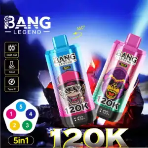 Bang Legend 120K jednorázová e-cigareta - 120 000 ťahov, vysokokvalitný vaping pre Slovenských zákazníkov